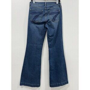 7 For All Mankind Dojo Denim Jeans Size 28 Wide Leg Flare Western Cowgirl